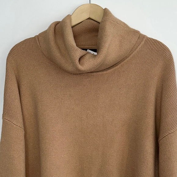 NWT Lulus Let's Cuddle Tan Cowl Neck Sweater - Picture 6 of 15
